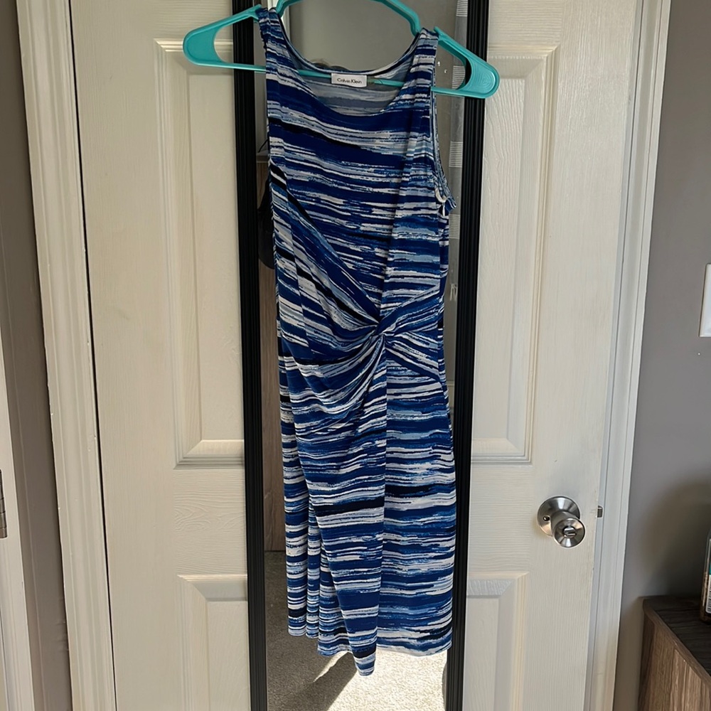 Calvin Klein blue/white/black for fitting dress